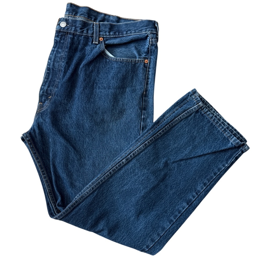 Levi 505 Classic Straight Fit Blue Jeans Mens 42x32